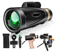 Télescope monoculaire 80 x 100 haute puissance avec adaptateur pour smartphone, trépied, monoculaire à vision plus grande pour adultes avec prisme BAK4 et lentille FMC, convient pour l'observation des