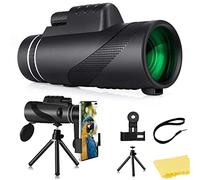 Télescope monoculaire 80 x 100 HD vision nocturne avec support pour smartphone, trépied, zoom haute puissance, monoculaire pour l'observation des oiseaux, la randonnée, l'observation des étoiles, les