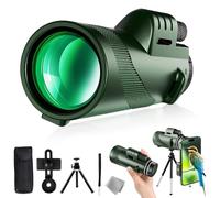 Télescope monoculaire 80 x 100 pour adultes, prisme HD BAK4 haute puissance avec adaptateur de téléphone, trépied, télescope monoculaire pour regarder des concerts, la faune, les oiseaux, la randonnée