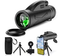 Télescope monoculaire 80X100 avec support pour smartphone et trépied, lunette bifocale HD haute puissance, monoculaire portable, étanche et