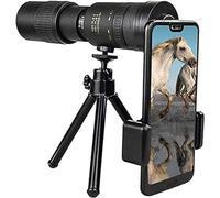 Télescope monoculaire à Zoom Super téléobjectif 4K 10-300X40Mm Portable Nouveau, télescope à Zoom pour l'observation des Oiseaux monoculaire Haute Puissance avec Support pour Smartphone