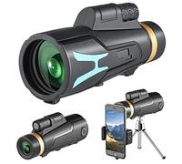 Télescope monoculaire avec trépied pour Smartphone pour Adultes et Enfants, Objectif 18 x 62 HD Bak4 Prism Fmc Portable léger monoculaire avec Transparent pour la Chasse, la randonnée,