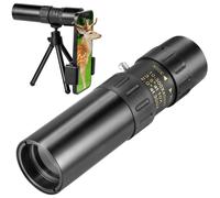 Télescope monoculaire compact avec zoom 10X-300X pour adultes, télescope haute puissance avec boîtier métallique et prisme et lentille Bak4