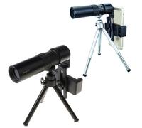 Télescope monoculaire extensible avec Zoom 4K 10-300x40mm, avec support de téléphone et trépied 28TC