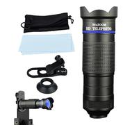 Télescope monoculaire haute définition, Télescope monoculaire pour adultes, Télescope monoculaire avec pour téléphone externe, Télescope monoculaire portable avec clip de téléphone portable, c