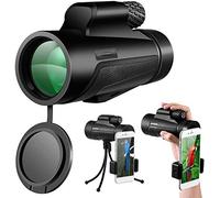 Télescope monoculaire Haute Puissance 12 x 50 avec Support de téléphone et trépied - Prisme BAK4 étanche et Transparent pour l'observation des Oiseaux, Le Camping, la randonnée, ad