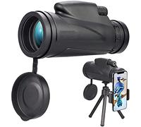 Télescope, monoculaire HD 12 x 50, monoculaire pour l'observation des Oiseaux, Jeu de Balle de Concert, télescope monoculaire étanche avec trépied Adaptateur pour Smartphone, randonnée Little