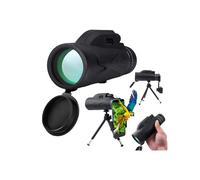 Télescope monoculaire HD 80X100, support pour smartphone et trépied, étanche, vision nocturne - .