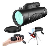 Télescope Monoculaire,Kitlay 20x50 HD Monoculaire Haute Puissance pour Adultes avec Objectif BAK4 Prism FMC,étanche IPX7,Support de Smartphone et Trépied pour Wildlife Concerts Chasse
