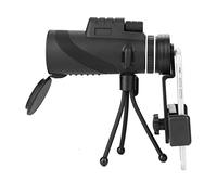 Télescope monoculaire portable 40 x 60 avec trépied, zoom HD 8x manuel de mise au point grand téléphone monoculaire avec nuit pour observation des oiseaux, visages, etc