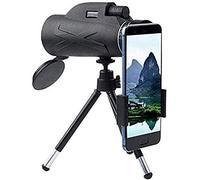 Télescope monoculaire pour monoculaire HD avec support de téléphone et trépied 80 x 100 BAK4 étanche à faible vision nocturne pour l'observation des oiseaux, le camping, la chasse