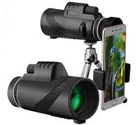 Télescope monoculaire, Prisme BAK4 40 x 60 et FMC, Zoom Optique HD, Vision Nocturne avec Clip de téléphone et trépied pour l'observation des Oiseaux, la Chasse, Le Camping, Les Voyages, la Faune