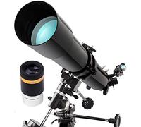 Télescope monoculaire, télescope astronomique réfracteur Haute Puissance, Ouverture de 80 mm, télescope de 900 mm, télescope de Voyage pour débutants et Adultes, idéal pour Explorer l'espace Luna
