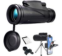 Télescope monoculaire, télescope monoculaire 12X50 HD avec Support pour Smartphone et trépied, Jumelles monoculaires pour Concert, Observation des Oiseaux, Camping, Voyages, Jeux de Ballon