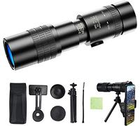 Télescope monoculaire, télescope monoculaire 4K 10-300 x 40 mm HD FMC BAK4 étanche avec support et trépied pour l'escalade, l'observation des oiseaux, les concerts, les matchs de football, les voyages