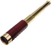 Télescope monoculaire, télescope monoculaire en Cuir Pirate 25x30 Jumelles Trois Sections Extensible télescope Haute définition Camping en Plein air