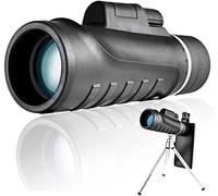 Télescope monoculaire, télescope monoculaire pour Adultes, 40 * 60HD Haute Puissance étanche avec trépied Adaptateur pour Smartphone pour l'observation des Oiseaux/Camping/randonnée
