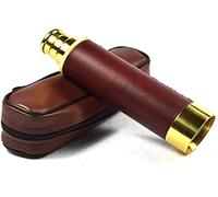Télescope monoculaire Vintage 25x30 Style Vintage HD Vision Grand télescope astronomique oculaire emballé avec étui en Cuir