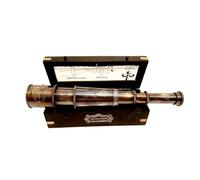 Télescope nautique en laiton de style antique avec boîte, instrument de navigation maritime vintage (laiton antique, 35,6 cm)