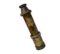 Télescope nautique en laiton de style antique avec boîte, instrument de navigation maritime vintage (marron médiéval, 45,7 cm)
