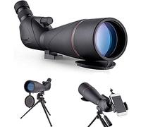 Télescope Noir, Lunette coudée pour Enfants Adultes débutants Tourisme/Observation des étoiles/Camping, télescope réfracteur monoculaire étanche HD avec trépied pour tir à l'arc (Noir)