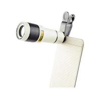 Télescope Objectif Mobile Zoom télescope 12X, téléobjectif Macro, Objectif Long(12x-White)