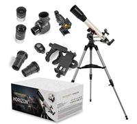 Télescope Omegon Horizon CR AC 70/700 AZ-Bellavista | Réfracteur achromatique | Extracteur de lunettes Crayford | Assemblage AZ-Bellavista | Kit complet avec accessoires | Pour observation de la lune