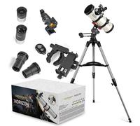 Télescope Omegon Horizon CR N 114/500 AZ-Bellavista | Télescope compact | Miroir principal parabolique | Porte-oculaire Crayford | Monture AZ-Bellavista | Grand angle et transportable