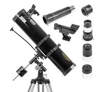 Télescope Omegon N 130/920 EQ-2 | Monture EQ-2 | pour Les débutants en Observation astronomique | Idéal pour la Lune et Les planètes | Télescope d'astronomie | Nombreux Accessoires