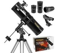 Télescope Omegon N 150/750 EQ-3 | Pour les débutants en observation du ciel profond | Nombreux accessoires | Facile à utiliser | Grande optique miroir | Télescope astronomique