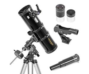 Télescope Omegon N 150/750 EQ-4 | Réflecteur Newton | Puissant pour l'observation du Ciel Profond | Monture EQ-4 Robuste | idéal pour Les débutants et Les utilisateurs avancés