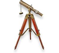 Télescope pirate marin sur support en bois vintage objet de collection rustique décoration d'intérieur cadeau