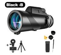 Télescope Portable 80x100 Zoom HD 5000M, Pliable, Longue Distance, Mini, Puissant, for la Chasse, Le Sport, Camping, Les Voyages(Black B)