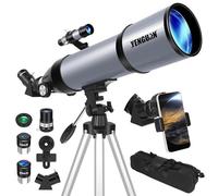 Télescope pour adultes et enfants 80 mm ouverture 600 mm, télescope pour adultes haute puissance, débutants en astronomie pour voir la planète, avec adaptateur de téléphone et filtre lunaire, sac de