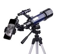 Télescope pour Adultes, support d'ouverture de 70 mm, 400 mm, télescope pour Enfants débutants, télescope réfractaire d'astronomie, Adaptateur de téléphone Portable Portable (Blue B)