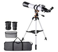 Télescope pour Adultes, télescope Haute Performance | Accessoires Portables de 90 mm d'astronomie Refracteur-Astronomie avec Une Distance focale de 800 mm