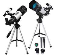 Télescope pour Astronomie Enfants Adultes débutants, télescope réfracteur astronomique à Ouverture de 70 mm 300 mm avec trépied/Optique Multicouche/Lunette de Recherche pour Adultes et Enfants
