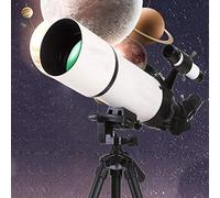 Télescope pour débutants adultes enfants, ouverture de 80 mm, télescope d'astronomie de 400 mm avec trépied et sac à dos réglables, télescope parfait pour les enfants (couleur : colis 5) WOWCSXWC