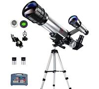 Télescope pour Enfants Adultes, Télescope 15X-150X, Ouverture de 70 mm, Longueur Focale de 480 mm, Télescope Réfracteur Astronomique, Trépied en Aluminium de 42 Pouces et Adaptateur pour Smartphone