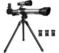 Télescope pour Enfants débutants en Astronomie, télescope réfracteur astronomique à Monture AZ à Ouverture de 50 mm, monoculaire Haute Puissance Warm as Ever
