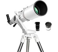 Télescope pour Enfants et débutants, télescope réfracteur astronomique à Ouverture de 102 mm, 600 mm, trépied et Lunette de Recherche, télescope de Voyage Portable Warm as Ever