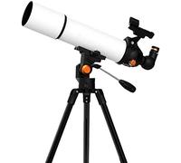 Télescope Télescope Adulte 500 x 80 mm avec Sac à Dos trépied, télescope pour Enfants débutants, avec oculaire 10 mm, 23 mm, Miroir érigé à 90 degrés Warm as Ever