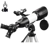 télescope Télescope Télescopes pour Adulte Objectif Prisme 400 mm Ouverture 80 mm Oculaires 3 en 1 Télescope réfracteur astronomique pour l'astronomie avec Support de téléphone et trépied et REM