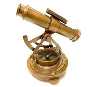 Télescope vintage en laiton avec base de boussole, Alidade réglable, instrument de navigation nautique