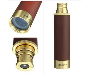 Télescope vintage, grossissement clair avec optique réglable, monoculaire portable et pliable pour enfants, longue-vue en laiton idéale pour les