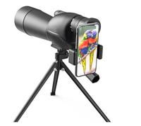 Télescope Zoom 20-60X60, Monoculaire Puissant, Prisme Bak4, Étanche, Anti-buée, Camping, Observation des Oiseaux, Télescope De Paysage for Téléphone(with Phone Clip)