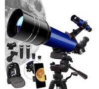 Télescopes d'astronomie pour adultes, ouverture de 70 mm, 400 mm, télescope réfracteur professionnel 200X pour débutants, télescope de voyage compact et portable avec sac de transport