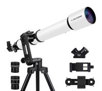 Télescopes d'astronomie pour adultes, ouverture de 90 mm, télescopes réfracteurs de 1000 mm pour adultes, débutants et enfants avec réglage de haute précision, support d'adaptateur de téléphone,