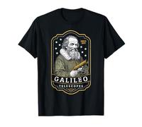 Télescopes Galileo Galilei Drôle Astronomie Vintage Science T-Shirt