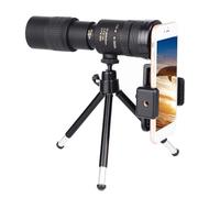 Télescopes monoculaires 10-300x40mm Bak4 Prism Spotting Scope avec Support pour Smartphone et trépied pour Adultes Observation des Oiseaux Camping Randonnée